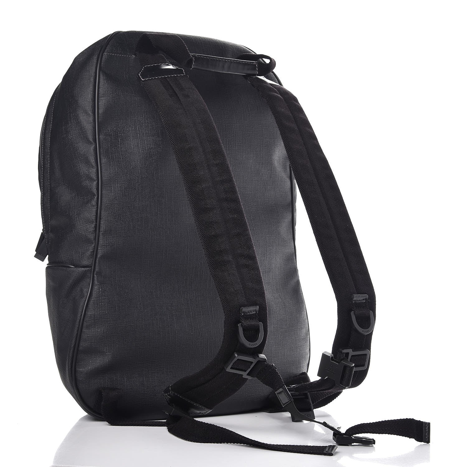 Gucci Coated Canvas Interlocking G Travel Backpack Black 3 of 8