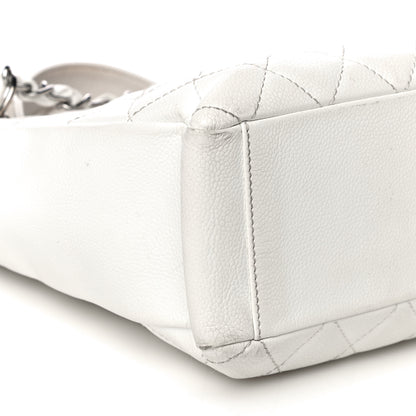 Chanel Caviar Quilted Petit Shopping Tote PST White 12 of 38