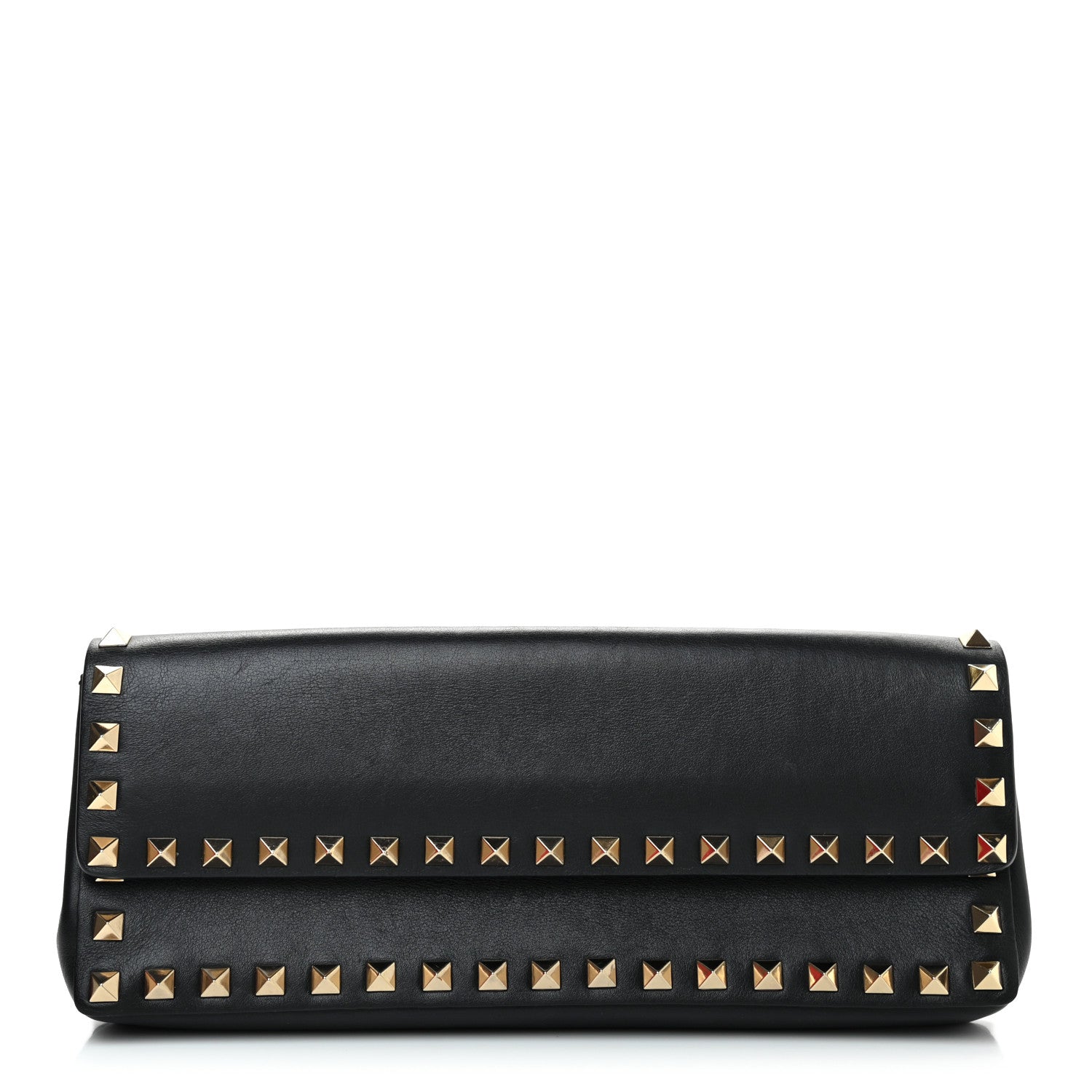 Valentino Garavani Nappa Rockstud Bangle Clutch Black 1 of 7