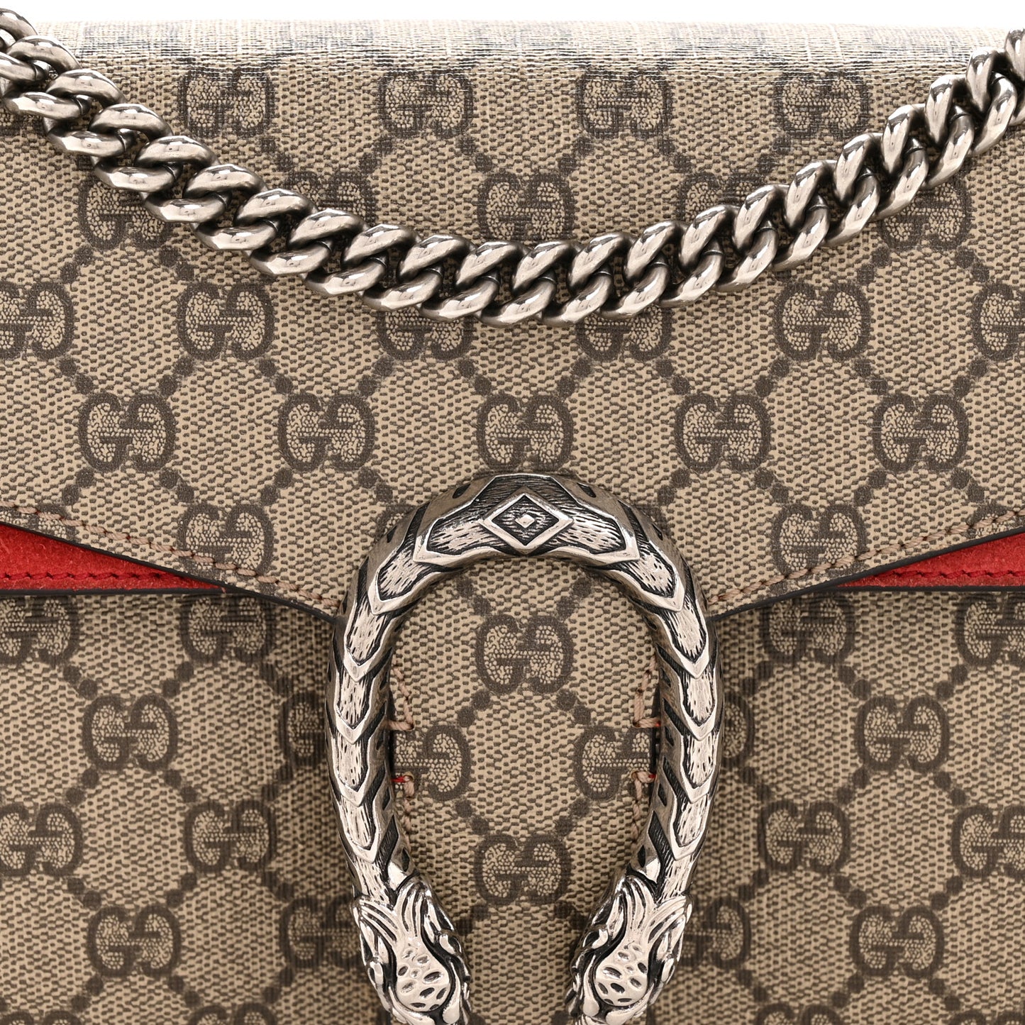 GG Supreme Monogram Small Dionysus Shoulder Bag Red