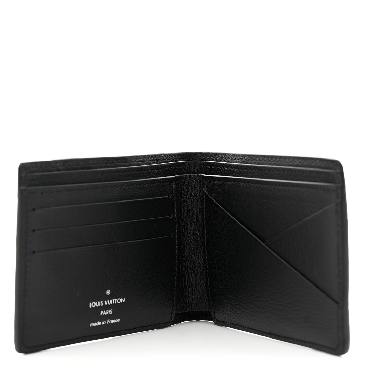 Crocodile Ostrich Taurillon Monogram Shadow Multiple Wallet Black