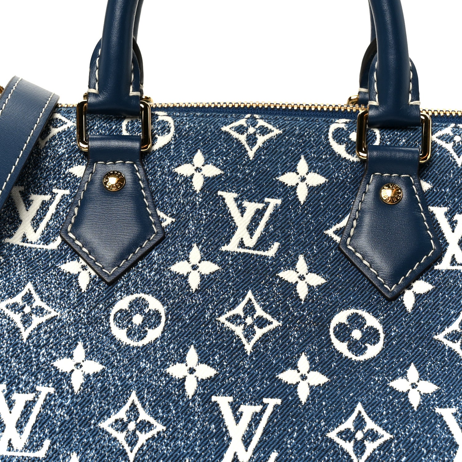 Louis Vuitton Monogram Jacquard Denim Speedy Bandouliere 25 Bleu