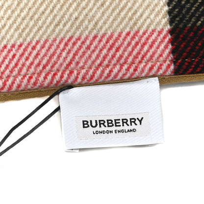 Burberry Wool Cashmere Half Mega Check Pocket Cape Scarf Archive Beige 3 of 6