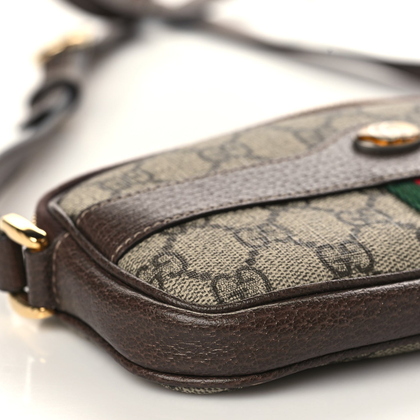 GG Supreme Monogram Web Mini Ophidia GG Bag Brown