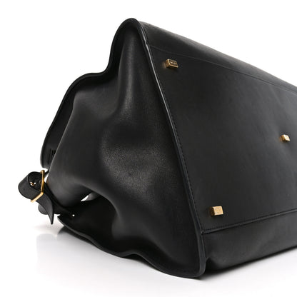 The Row Polished Saddle Calfskin Soft Margaux 17 Black 8 of 9