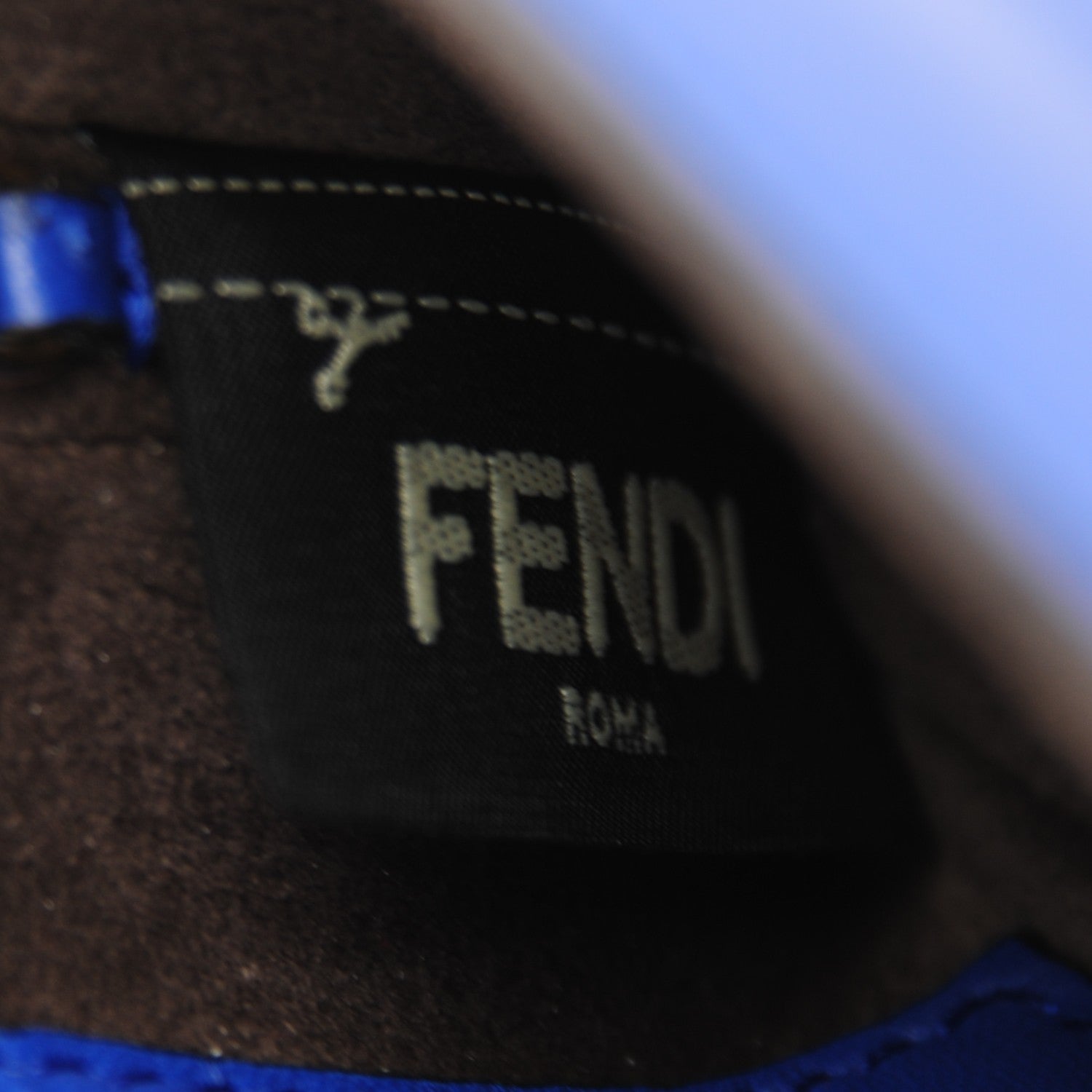 Fendi Shiny Nappa Micro Baguette Blue Neon 7 of 8