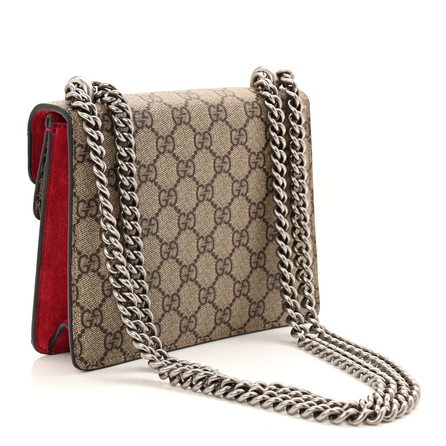 Gucci GG Supreme Monogram Mini Dionysus Shoulder Bag Hibiscus Red 3 of 10