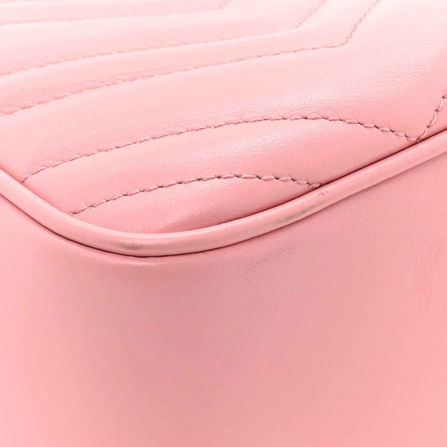 Gucci Calfskin Matelasse Small GG Marmont Chain Shoulder Bag Wild Rose 11 of 15