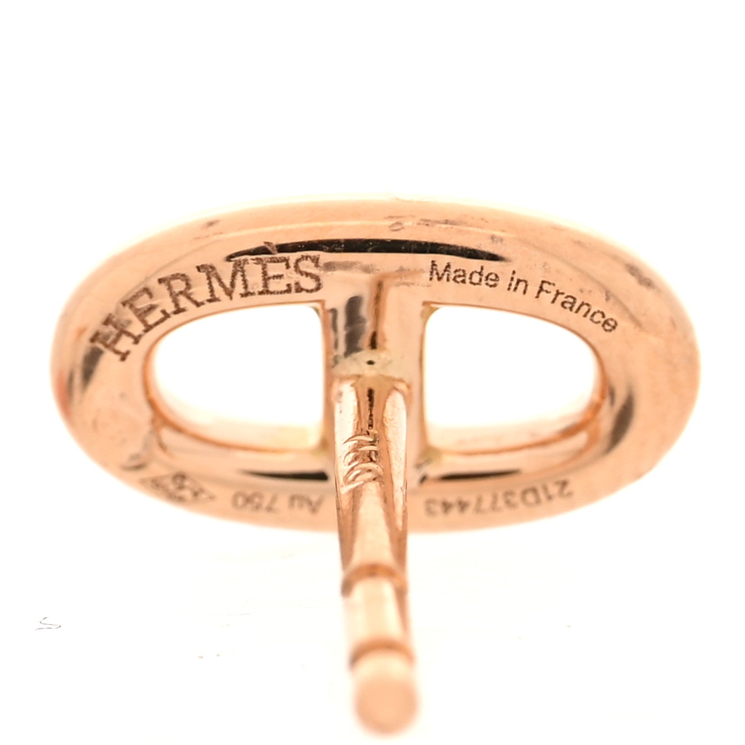 Hermes 18K Rose Gold TPM Farandole Stud Earrings 4 of 4