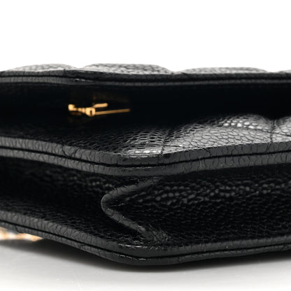 Chanel Caviar Quilted Wallet on Chain WOC Black 11 of 12