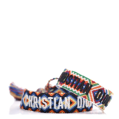Christian Dior Woven Cotton J'Adior Friendship Bracelet Set 1 of 4