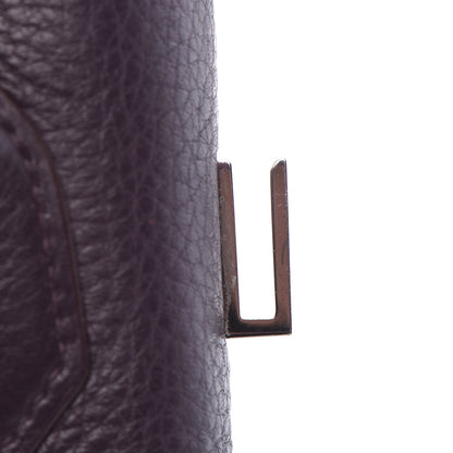 Hermes Taurillon Clemence Birkin 35 Raisin 17 of 36