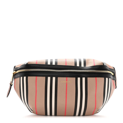 Burberry E-Canvas Icon Stripe Sonny Bum Bag Archive Beige 1 of 10