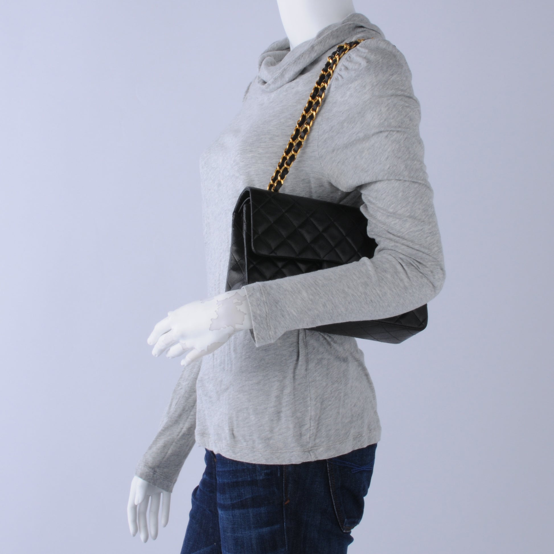 Chanel Lambskin Medium Double Flap Black 2 of 7
