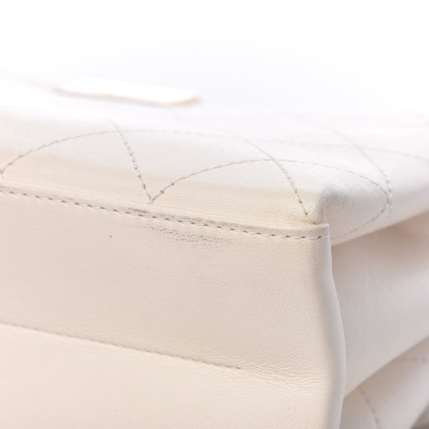Lambskin Quilted Small Coco Lux Flap White