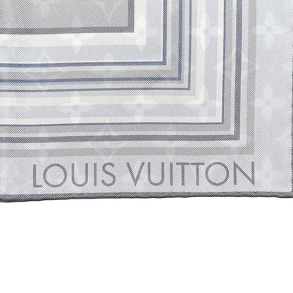 Louis Vuitton Silk LV Monogram Square Scarf Grey 2 of 4