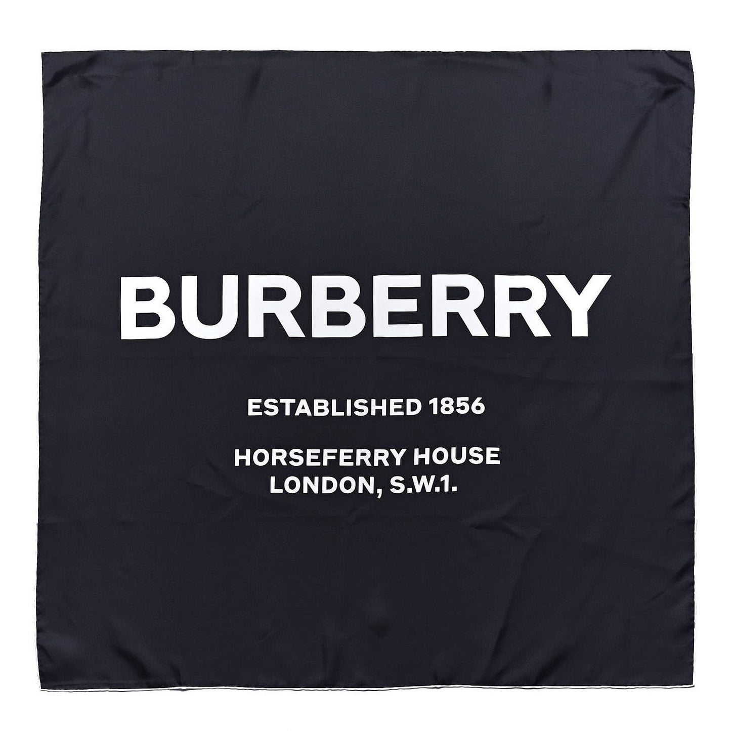 Silk Horseferry Print Scarf Black