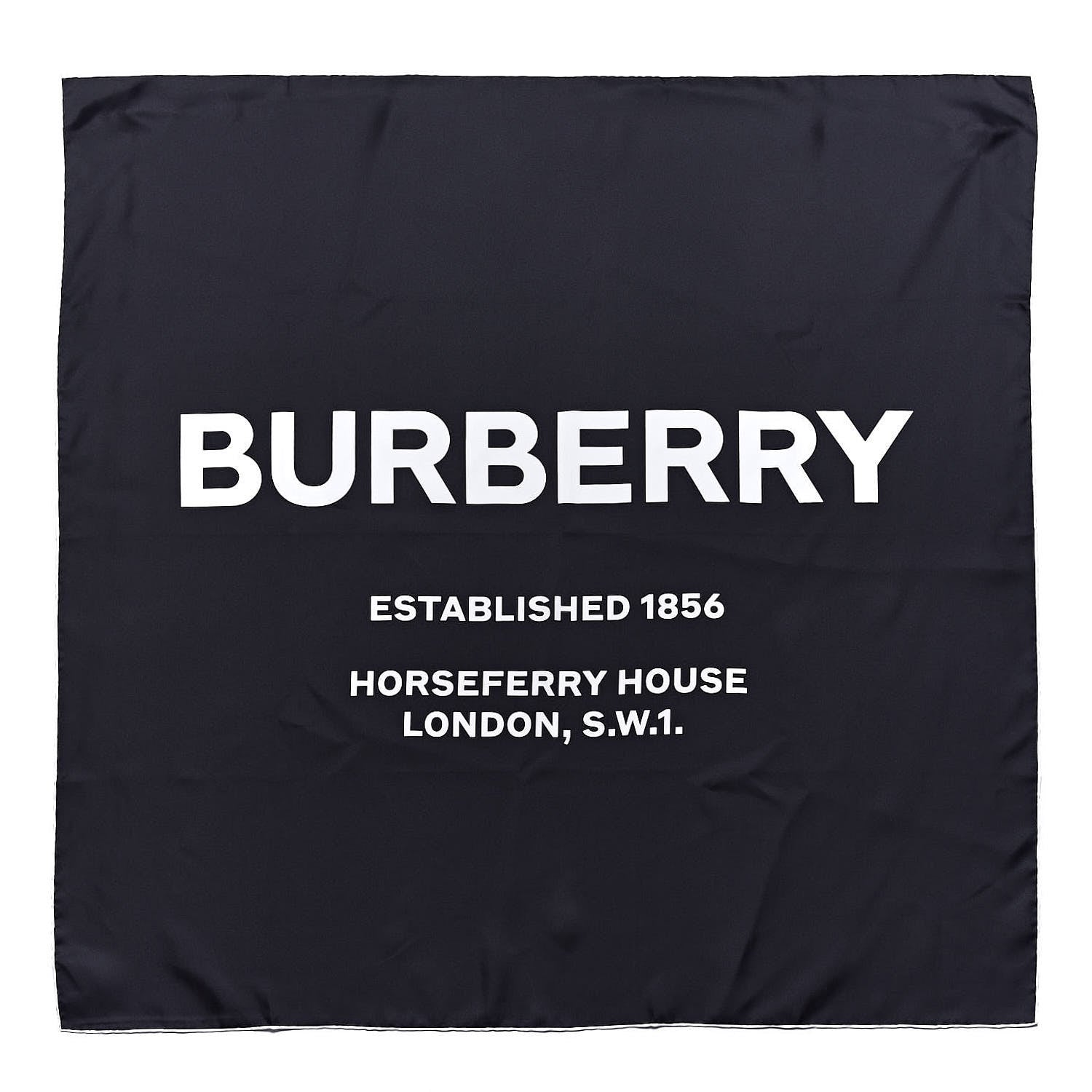 Burberry Silk Horseferry Print Scarf Black 1 of 5
