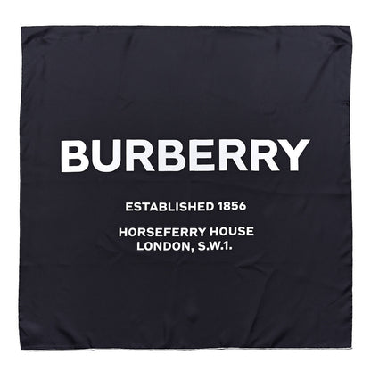 Burberry Silk Horseferry Print Scarf Black 1 of 5