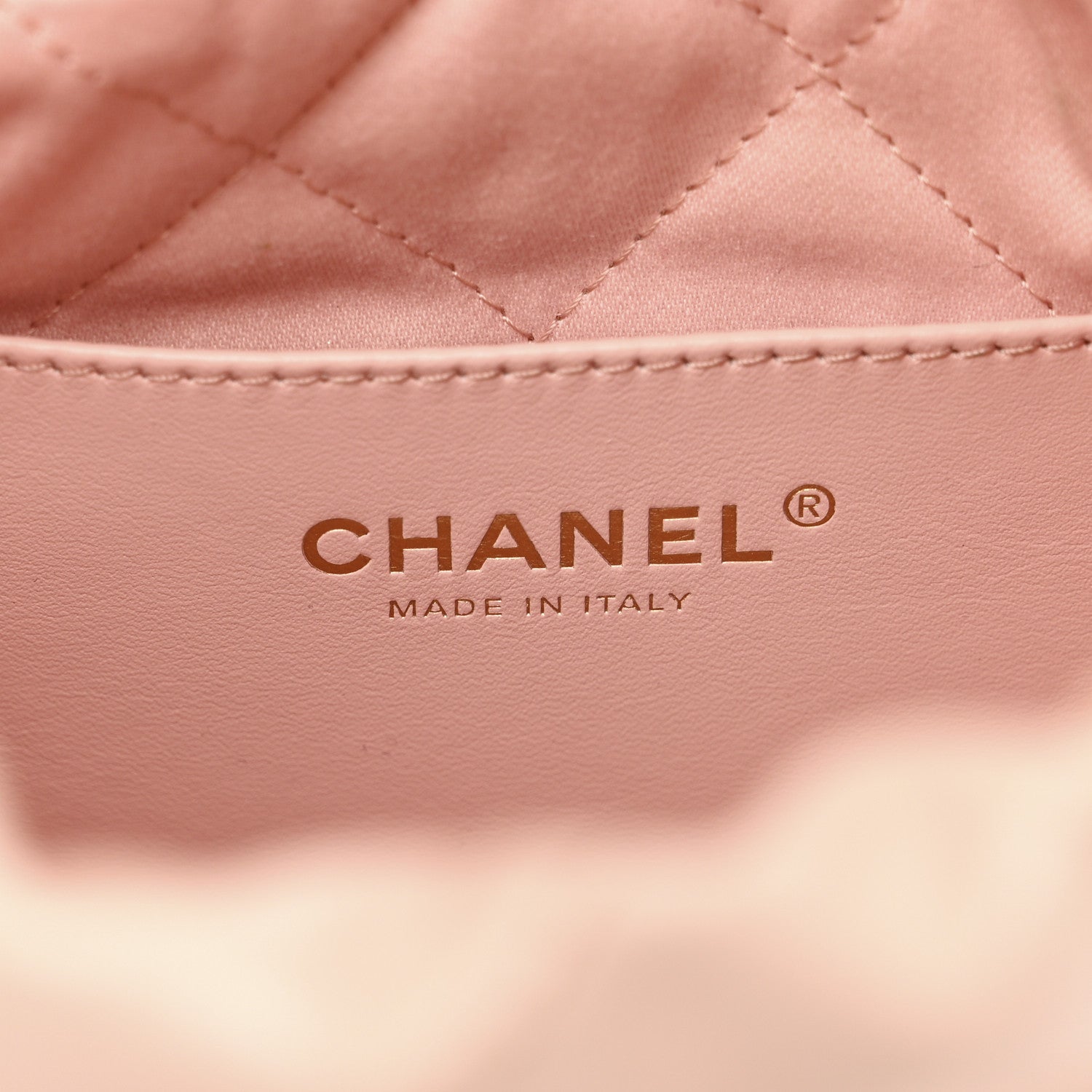 Chanel Shiny Calfskin Quilted Mini Chanel 22 Light Pink 6 of 10