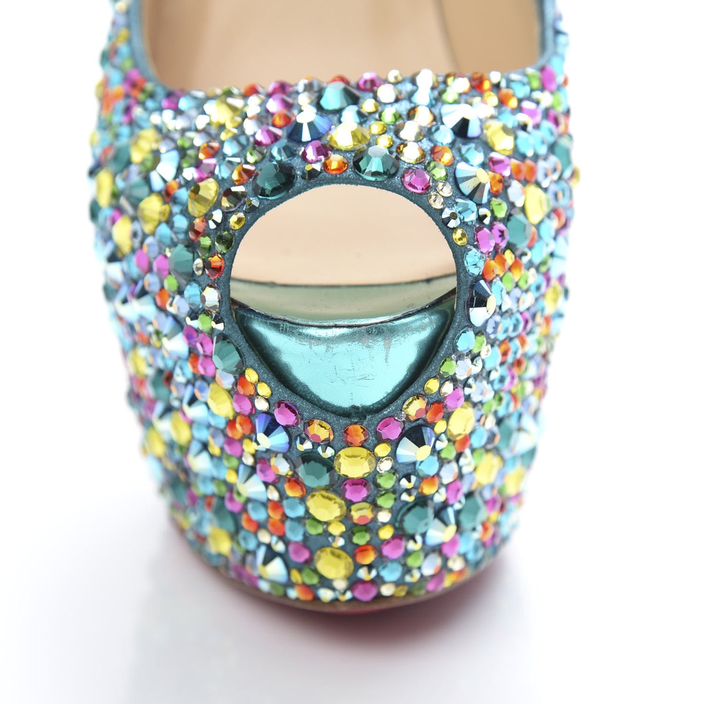Crystal Suede Burma Daffodile Strass 160 Pumps 38 Multicolor