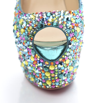 Christian Louboutin Crystal Suede Burma Daffodile Strass 160 Pumps 38 Multicolor 10 of 10