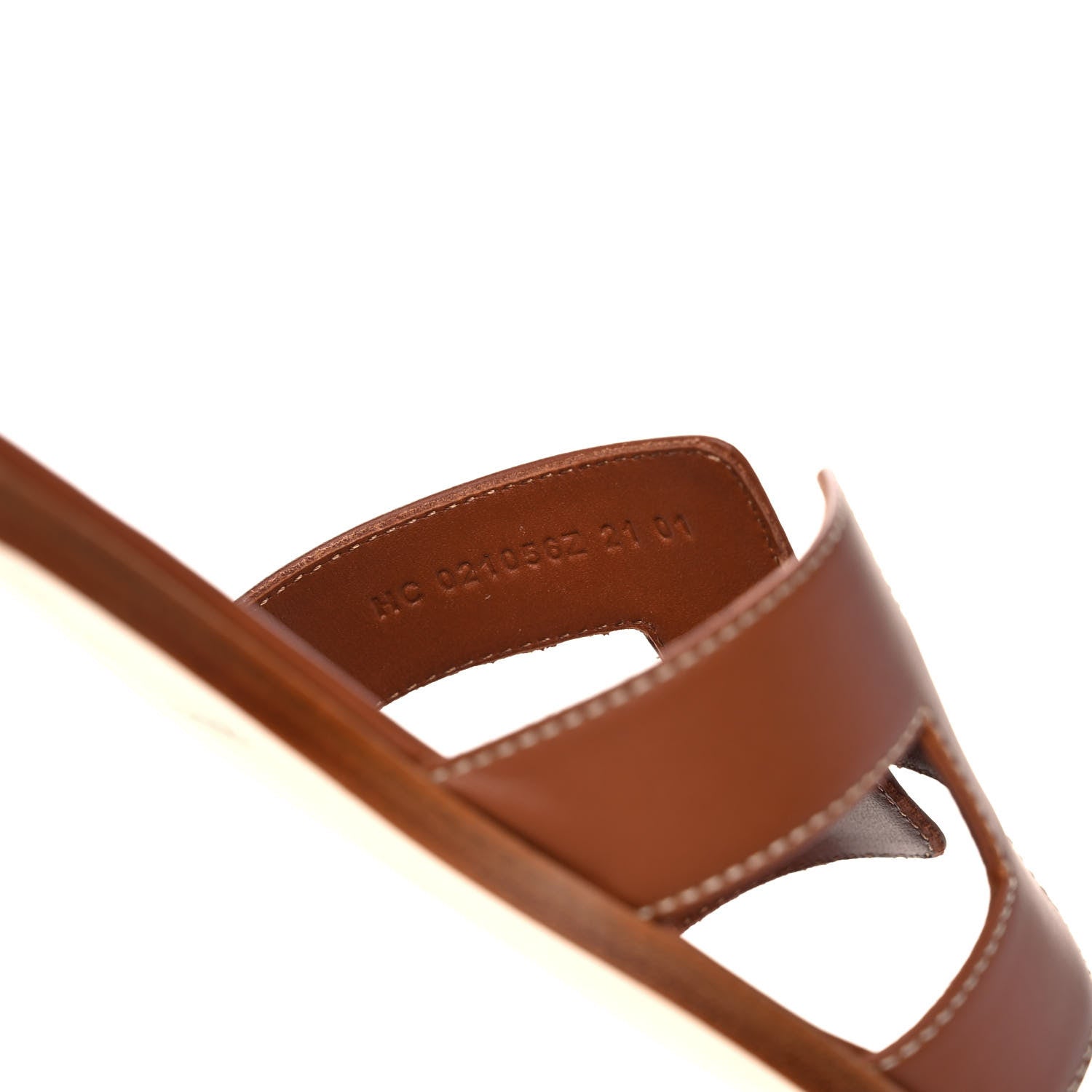 Hermes Box Calfskin Oran Sandals 39 Gold 8 of 9