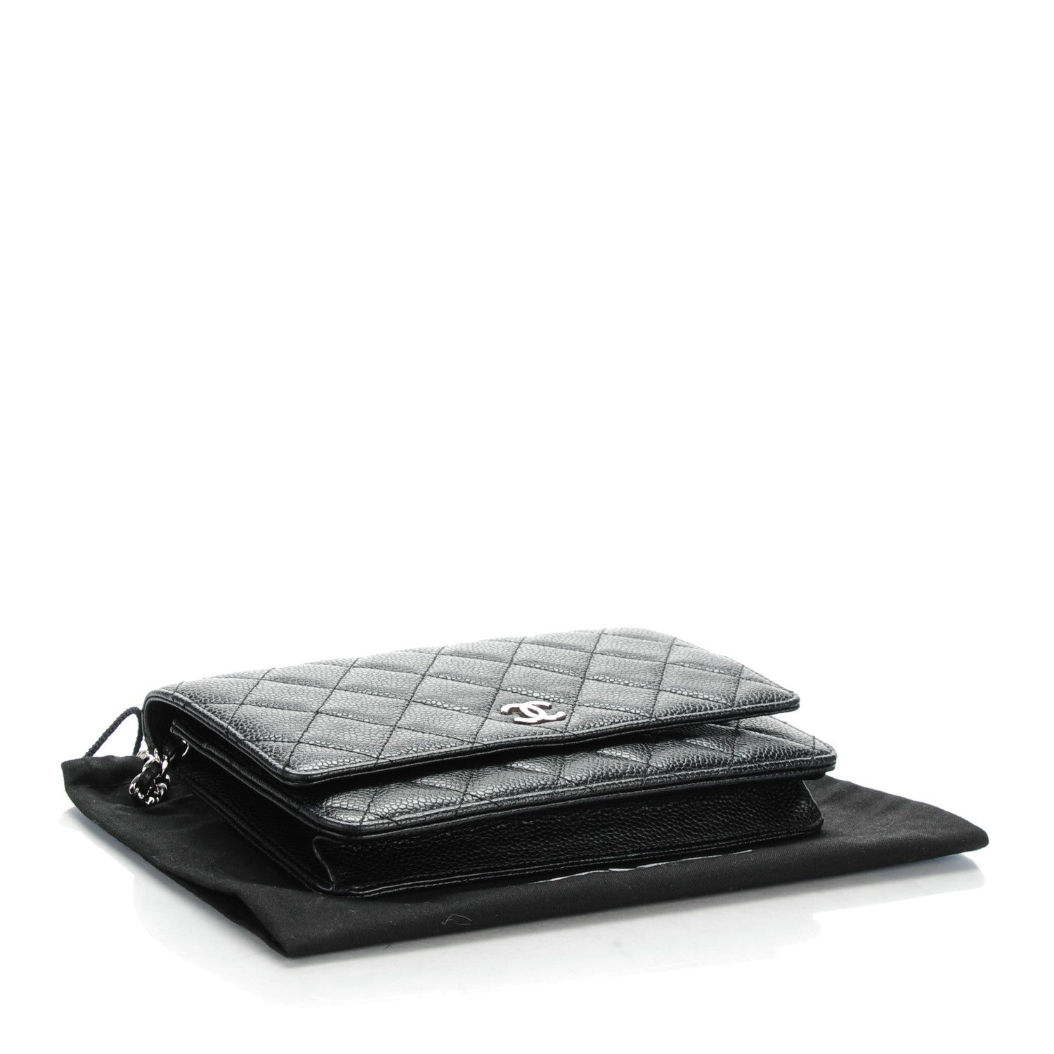 Chanel Caviar Quilted Wallet On Chain WOC Black 4 of 8