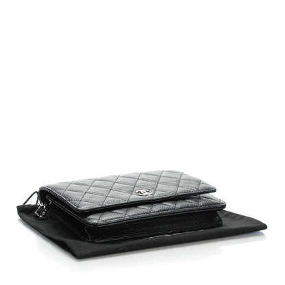 Chanel Caviar Quilted Wallet On Chain WOC Black 4 of 8