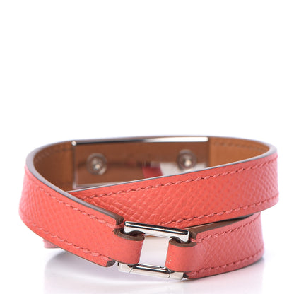 Hermes Epsom Rivale Double Tour Bracelet S Rose Jaipur 3 of 7