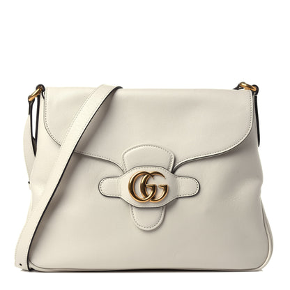 Gucci New Sakai Calfskin Lux Medium Dahlia Messenger Shoulder Bag Mystic White 1 of 4