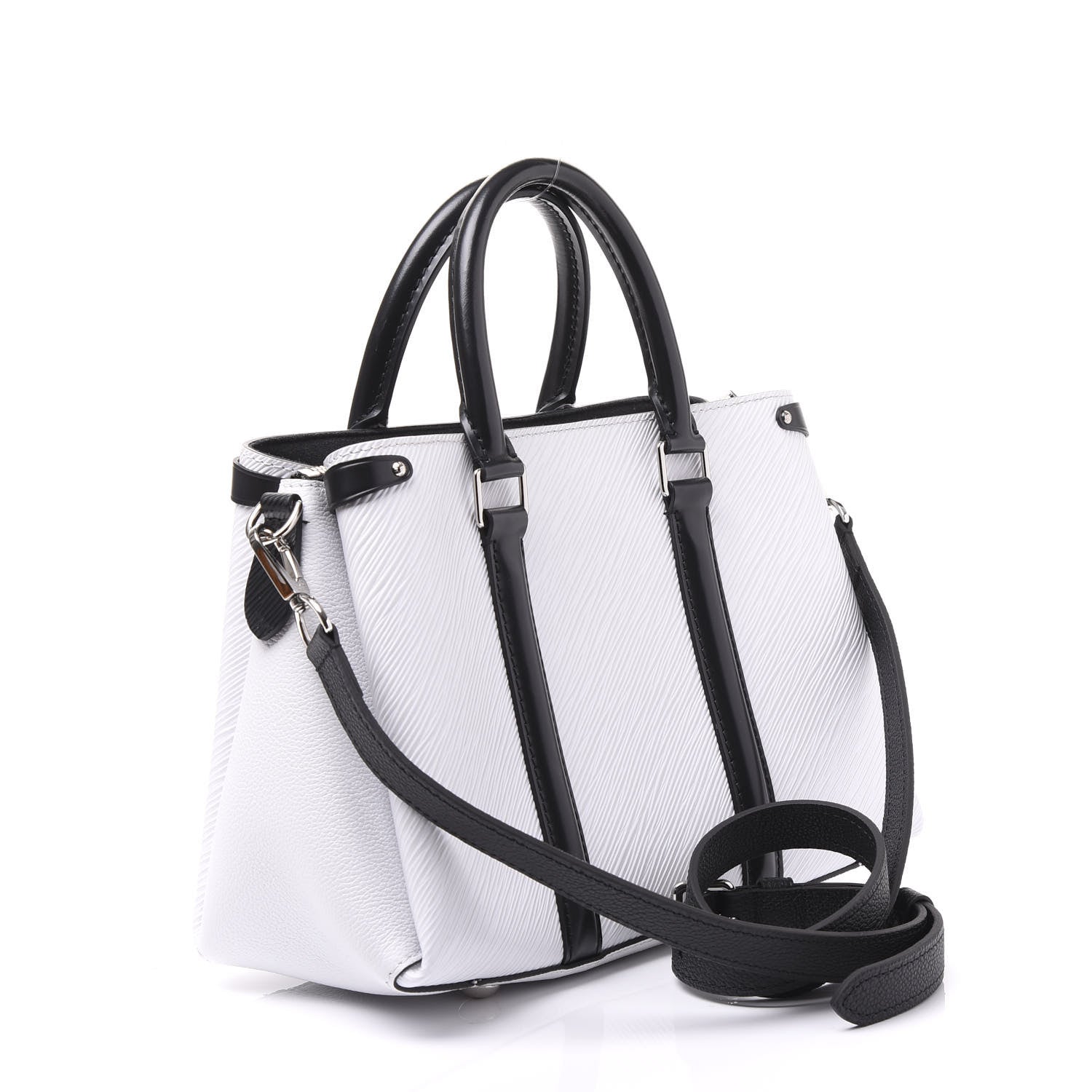 Louis Vuitton Epi Soufflot BB Optic White Black Scarlet 2 of 11