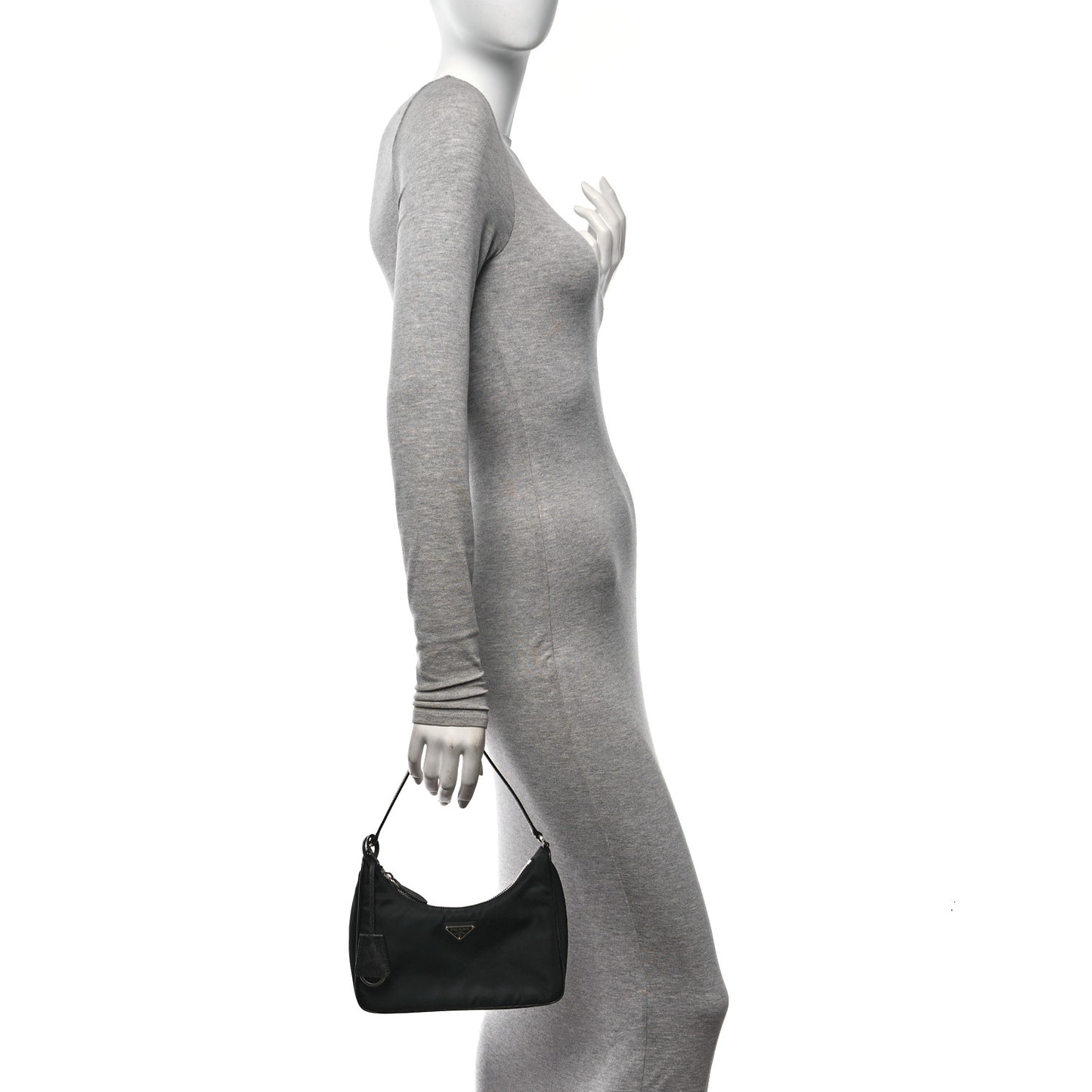Tessuto Nylon Saffiano Mini Re-Edition 2005 Bag Black