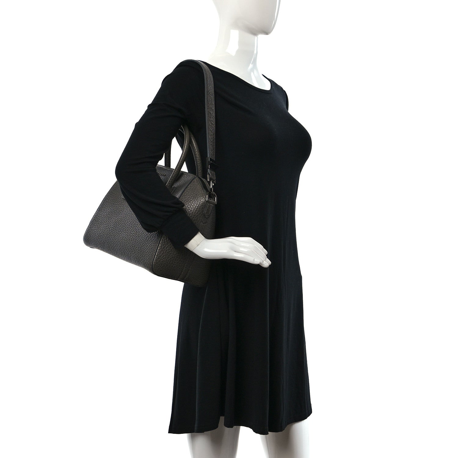 Givenchy Pebbled Calfskin Small Antigona Dark Grey 2 of 11
