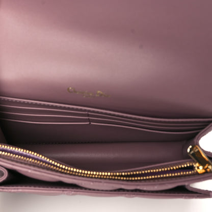 Christian Dior Lambskin Cannage Lady Dior Chain Pouch Purple 5 of 9