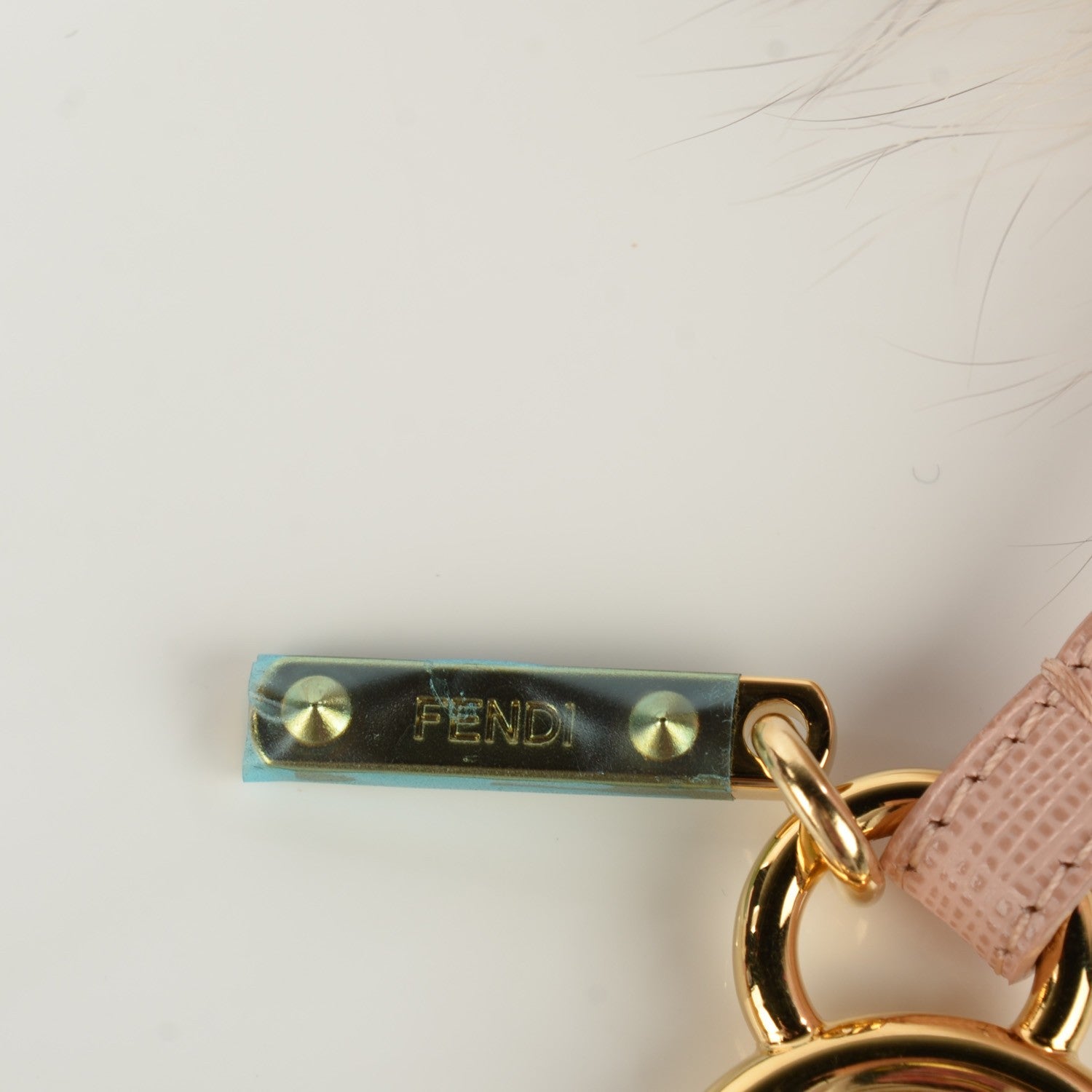 Fendi Fox Fur Vitello Elite Bi-Color Pom Pom Bag Charm Rosa Cammello Cipria 3 of 5