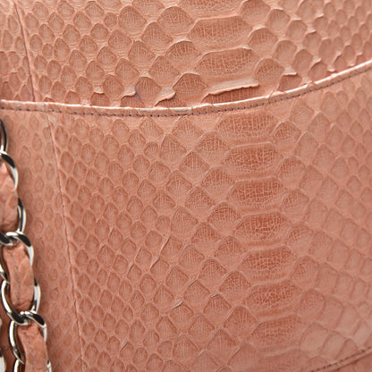 Chanel Python Jumbo Double Flap Pink 13 of 14