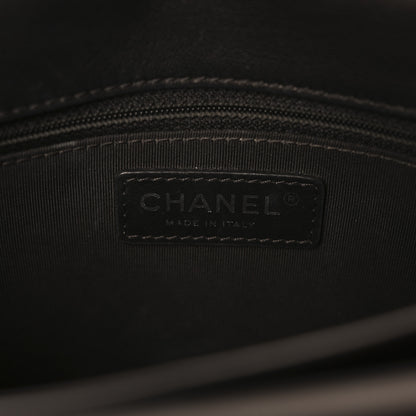 Chanel Metallic Goatskin Quilted Rock In Rome Flap Black 6 of 10