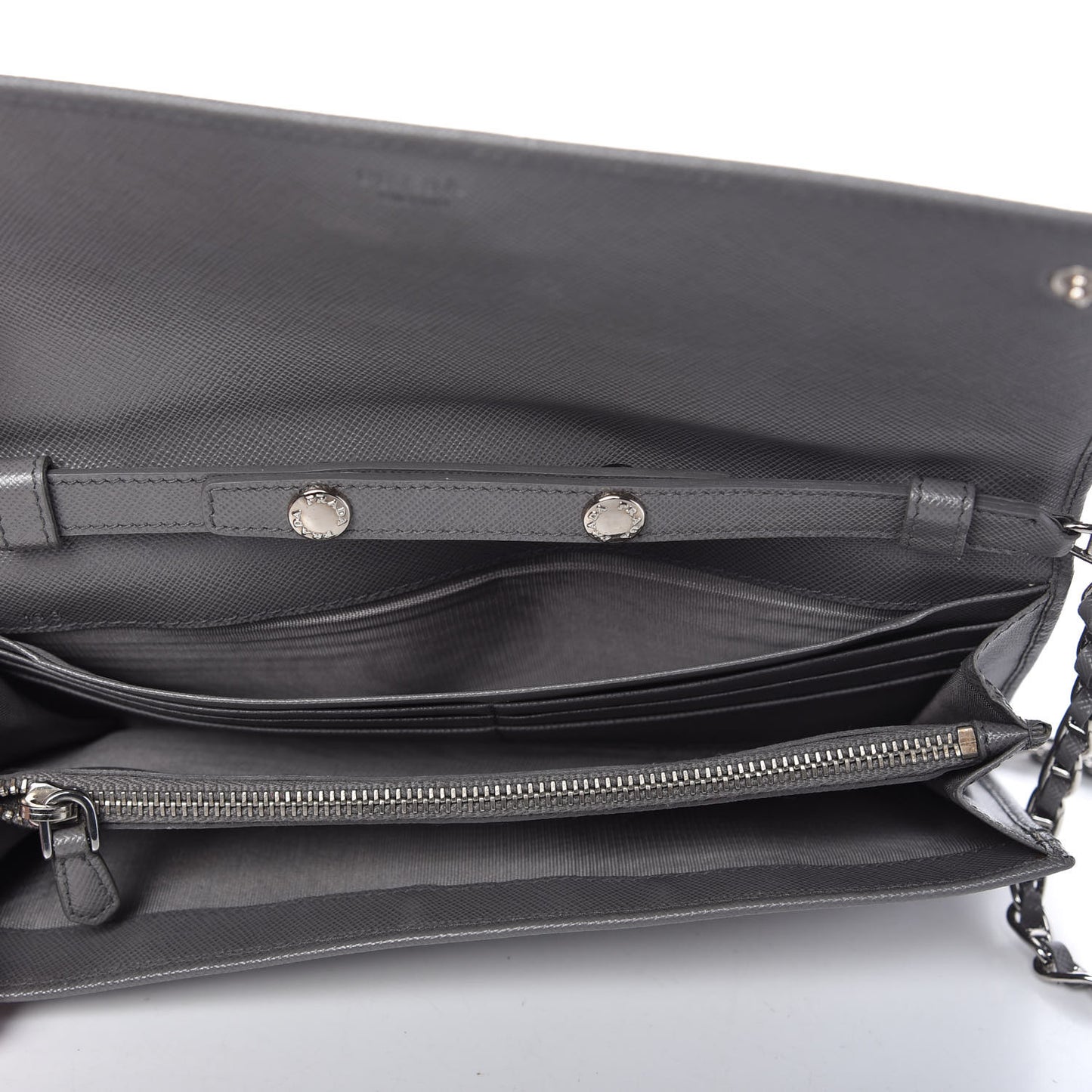 Saffiano Metal Oro Chain Wallet Marmo