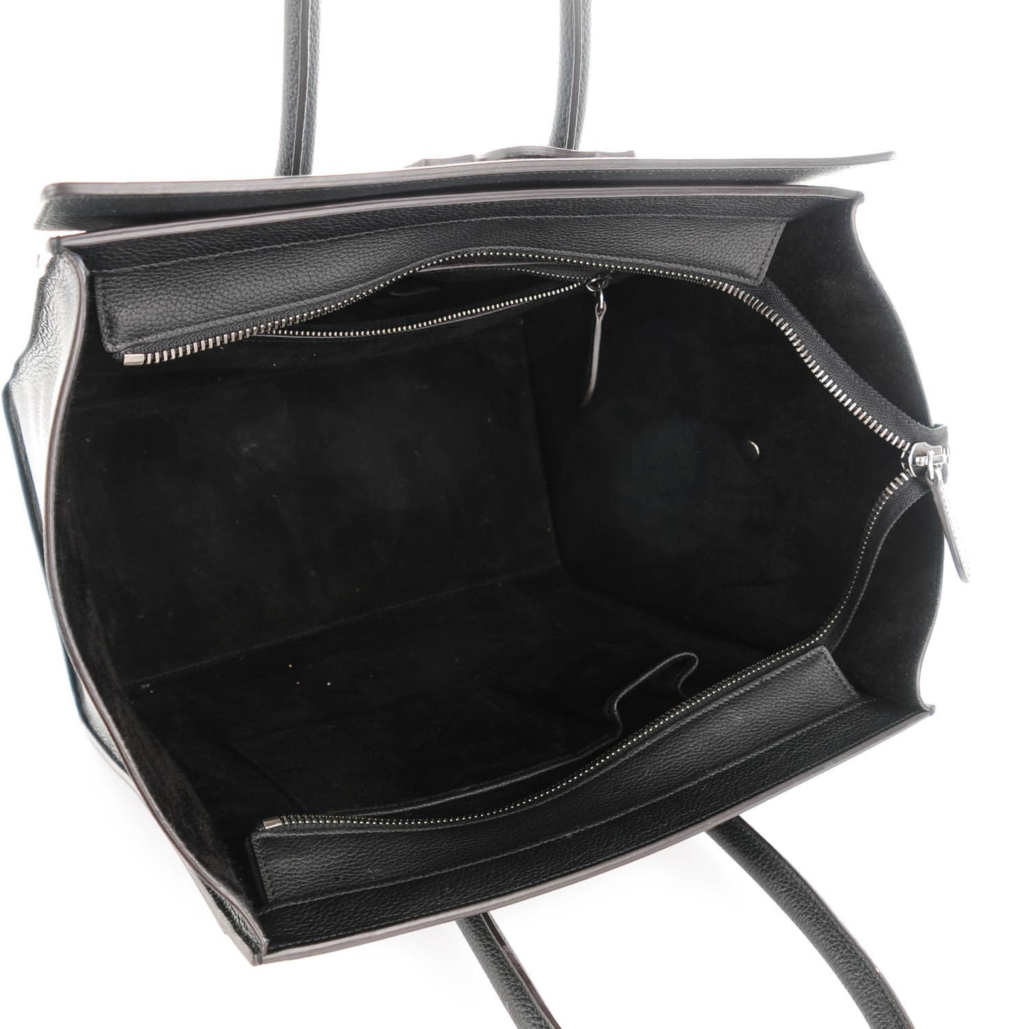 Drummed Calfskin Mini Luggage Black