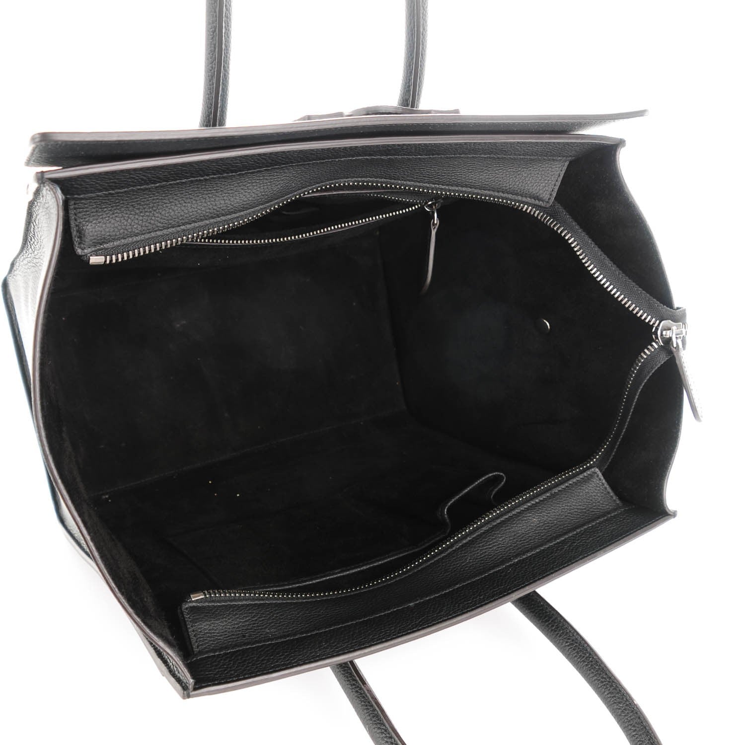 Celine Drummed Calfskin Mini Luggage Black 6 of 8