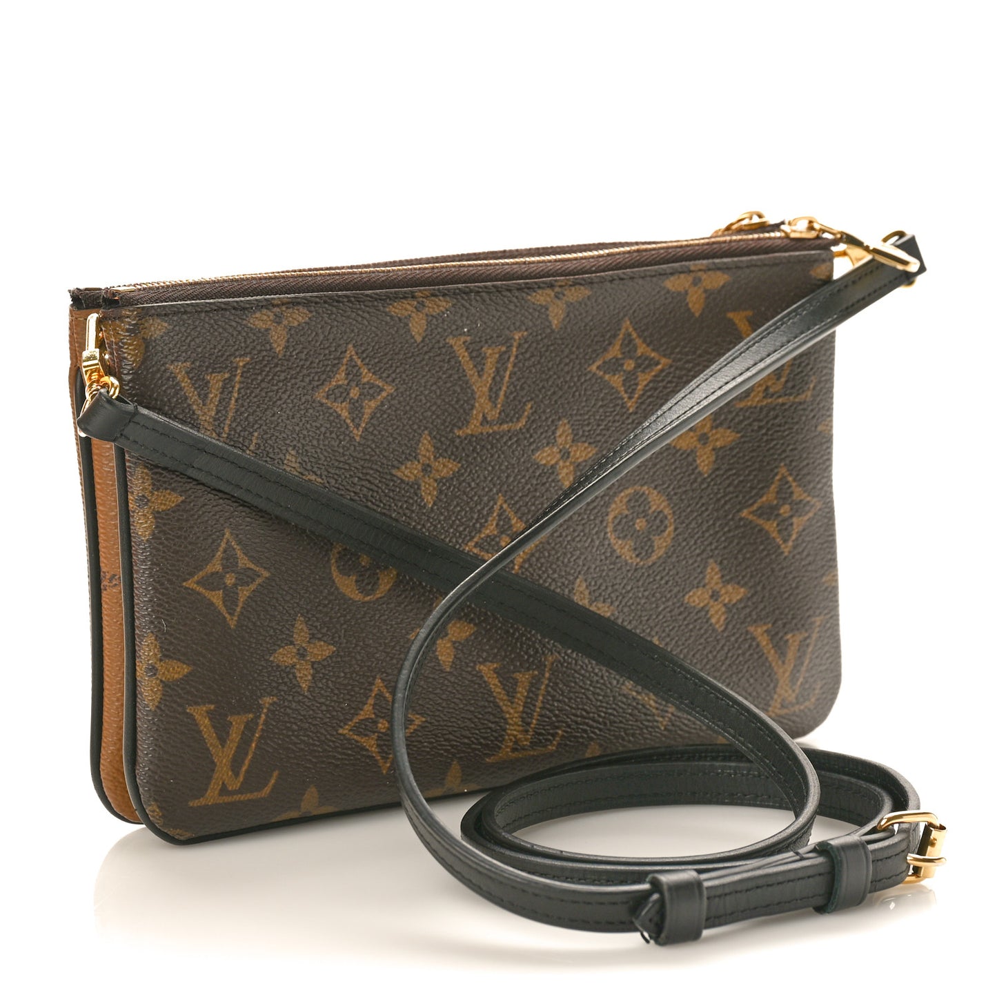 Reverse Monogram Giant Double Zip Pochette