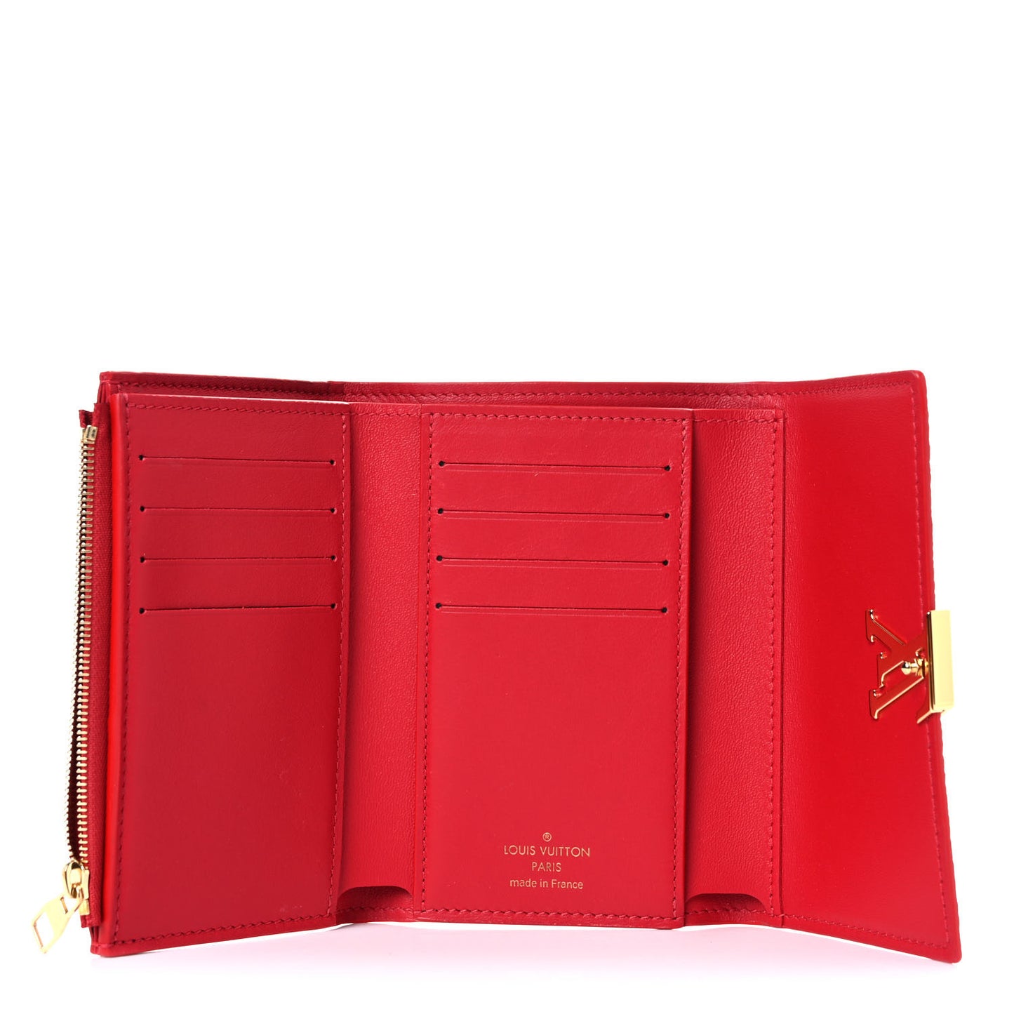Taurillon Capucines Compact Wallet Rubis
