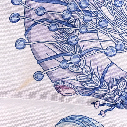 Hermes Silk Bracelets de Lumière Scarf 90 Lilas Parme Blue 6 of 6