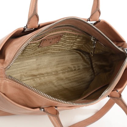 Prada Glace Calf Extra Wide Tote Cammeo 6 of 10