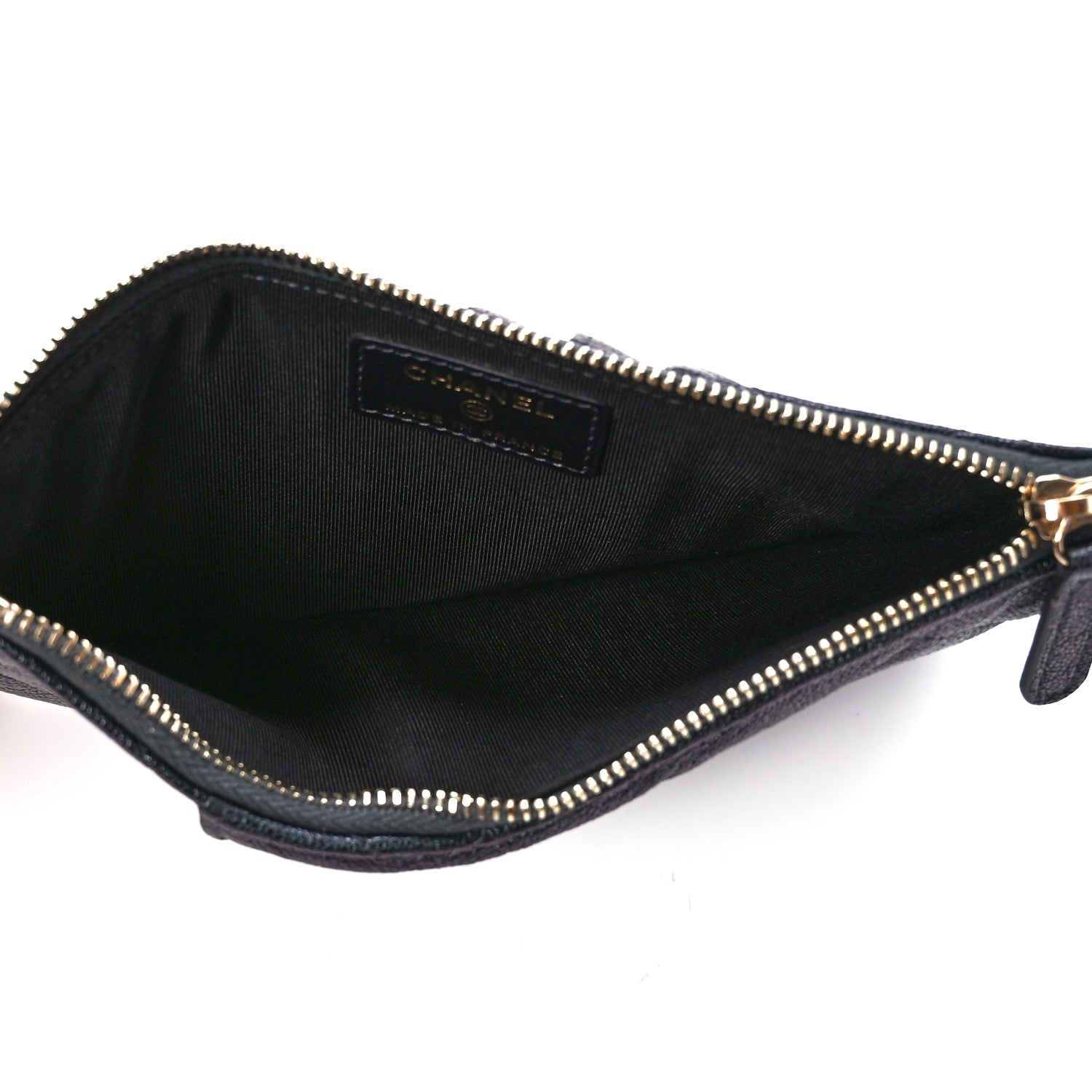 Chanel Iridescent Caviar Quilted Classic iPhone Pouch Black 5 of 11