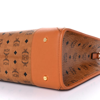 MCM Visetos Large Munich Tote Cognac 9 of 9
