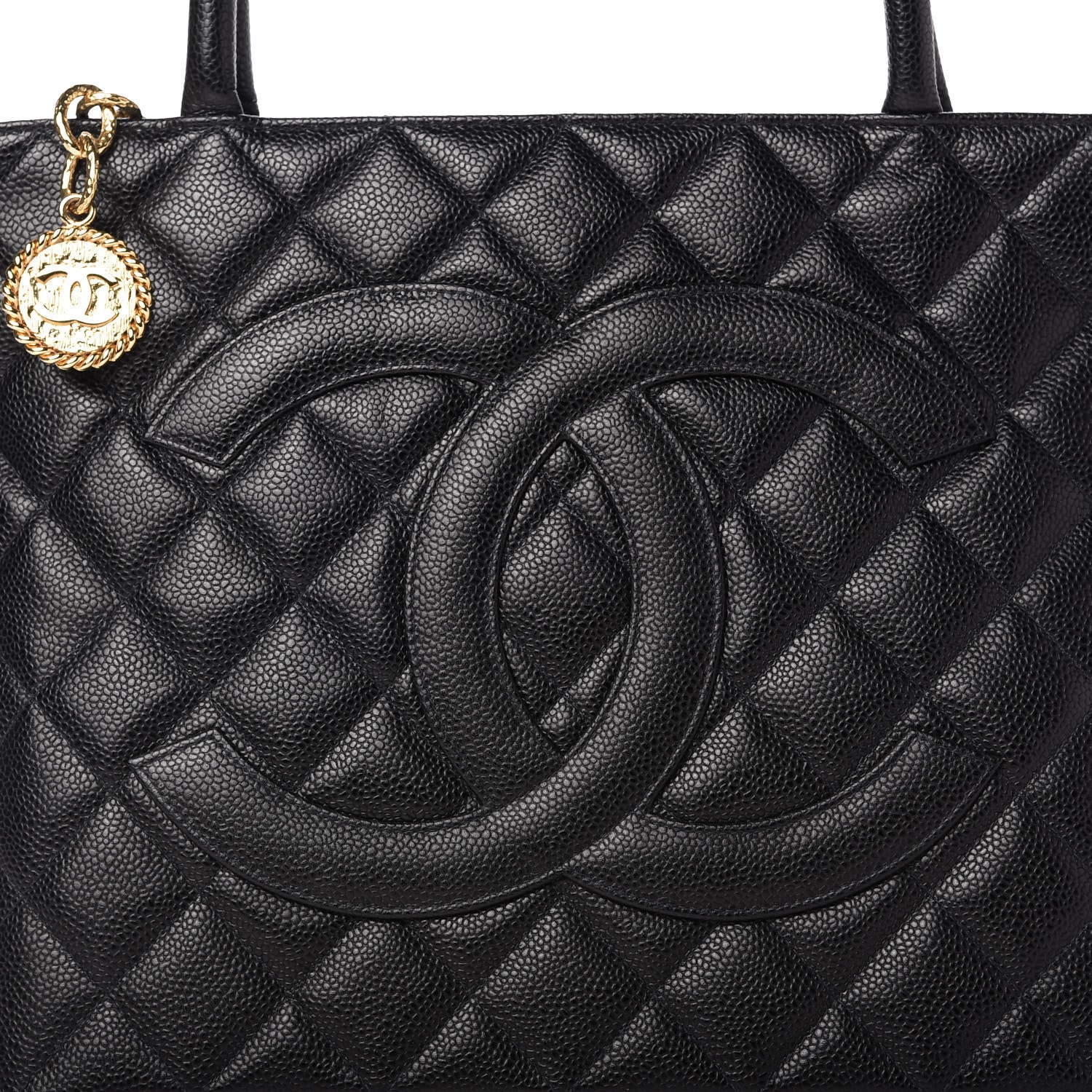 Chanel Caviar Quilted Medallion Tote Black 10 of 12