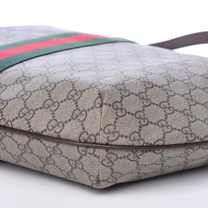Gucci GG Supreme Monogram Web Ophidia Half Moon Hobo Brown 9 of 10