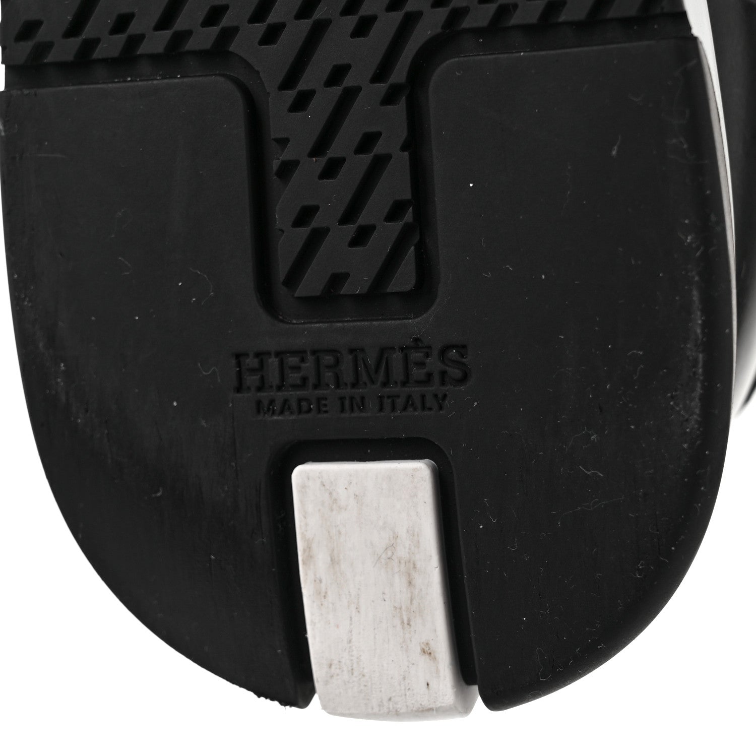 Hermes Calfskin Womens Trail Sneakers 39.5 Black 6 of 8